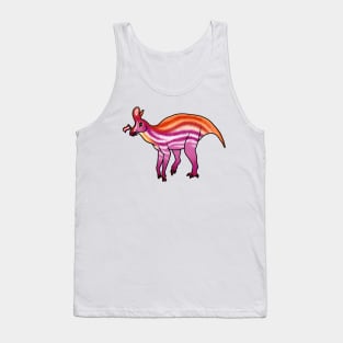 LESBIosaurus Prideosaur - Pride Month Gender Fluid Flag Dinosaur Tank Top